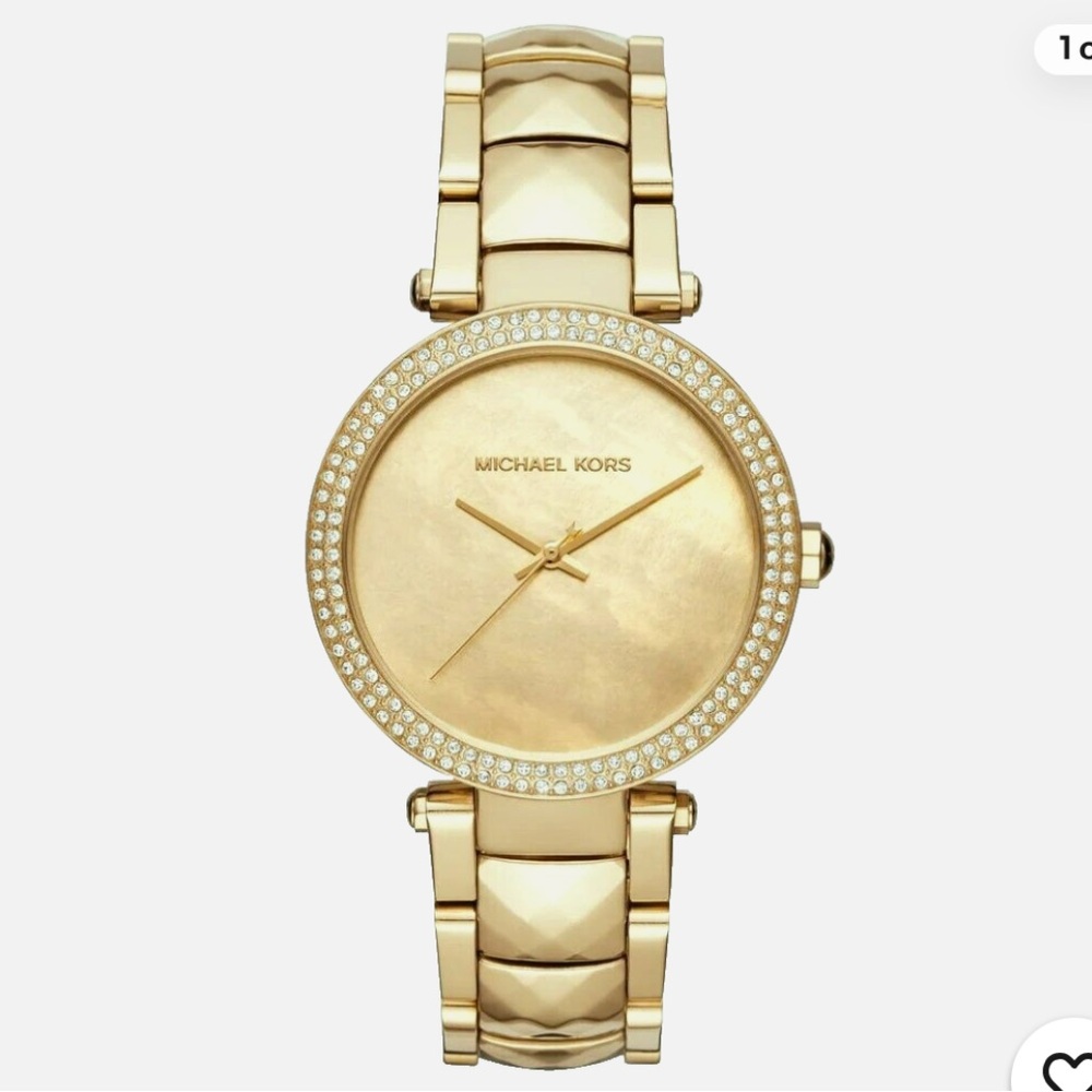 Michael Kors Gold Watch with Crystal Accents - Picture 2 of 10
